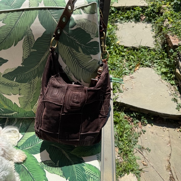 SALE - Vintage Ltd Edition Coach Suede Leather Mosaic Patchwork Duffle 10409 - Picture 10 of 13